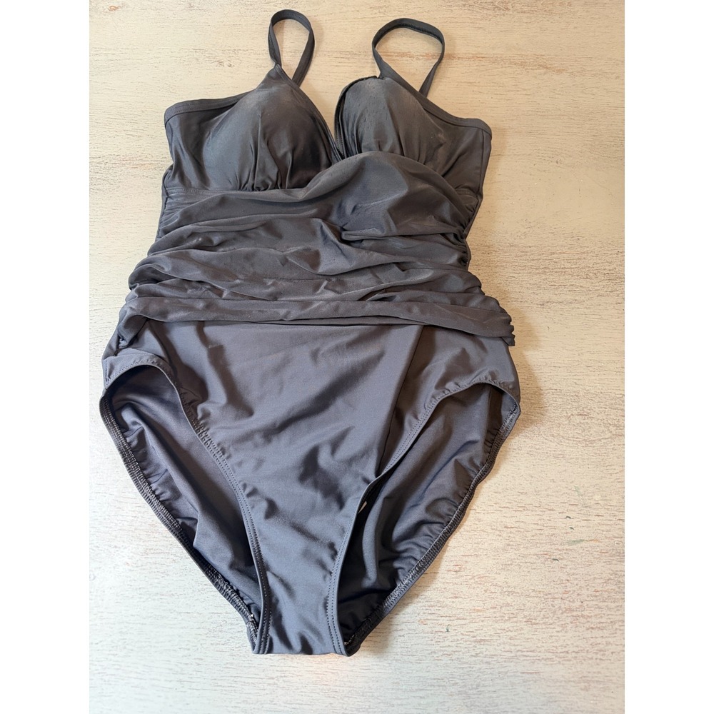 black FANTSIZER   one piece swimsuit  size 16